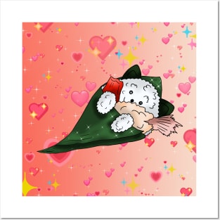 cartoon cute sushi temaki Posters and Art